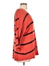 Soft Surroundings 100% Rayon Stripes Orange Pullover Sweater Size L - photo 4