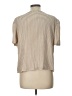 Modern Works Houndstooth Tan Short Sleeve Blouse Size L - photo 2