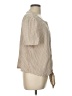 Modern Works Houndstooth Tan Short Sleeve Blouse Size L - photo 4