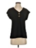 Shein 100% Polyester Black Short Sleeve Blouse Size 2 - photo 1