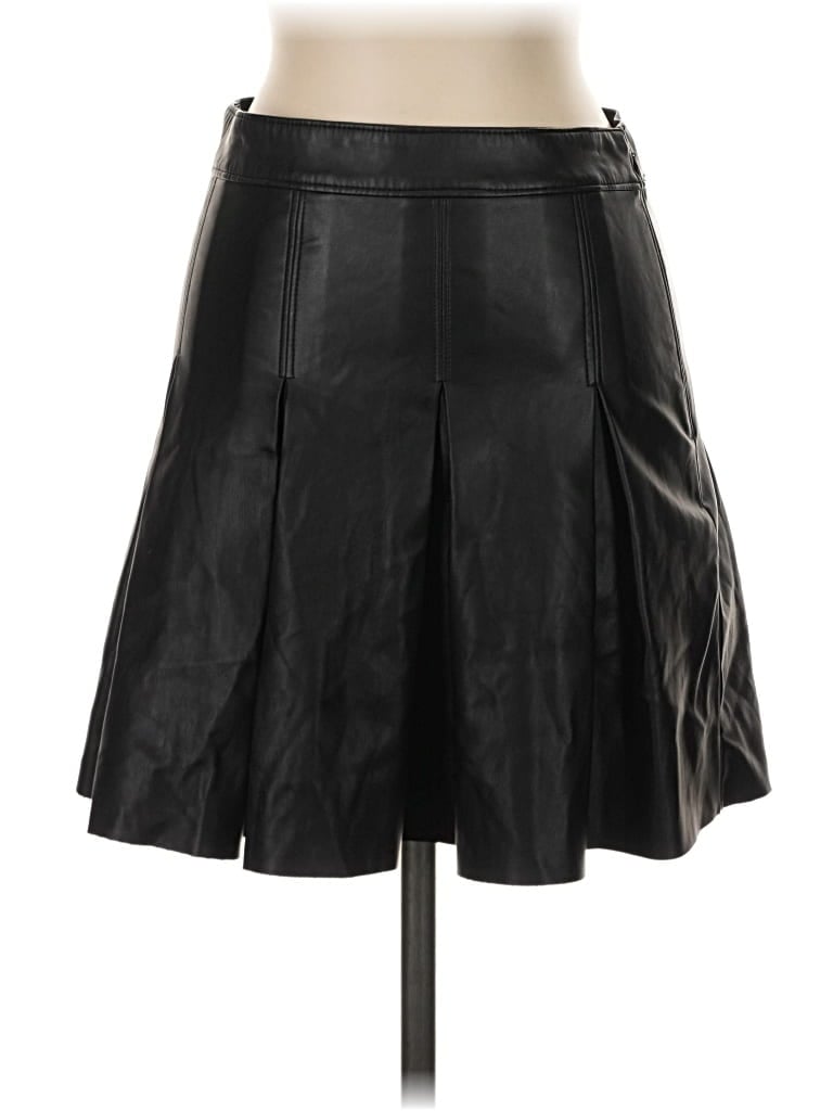 Pre-owned Hollister Faux Leather Skirt In Black