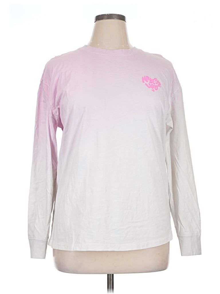 Pre-owned Fabletics Long Sleeve T-shirt In Pink