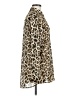 Zara Basic Animal Print Gold Long Sleeve Blouse Size M - photo 4