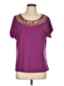 Ruby Rd. Purple Short Sleeve Top Size L - photo 1