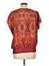 DressBarn 100% Polyester Orange Short Sleeve Blouse Size L - photo 2