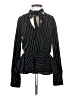 N12H 100% Polyester Stripes Black Long Sleeve Blouse Size S - photo 1