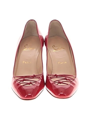 Christian Louboutin Patent Leather Coquelicot 70mm Heels (view 2)