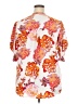 Unbranded 100% Polyester Tropical Orange Short Sleeve Blouse Size 2X - photo 2