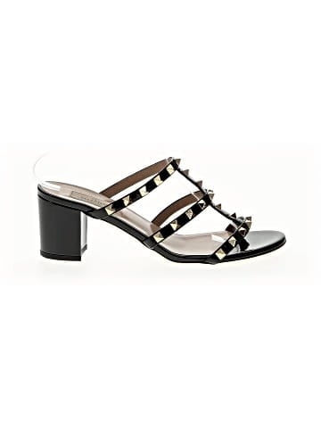 Valentino Garavani Leather Rockstud Ankle Strap Sandals (view 1)