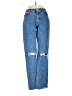 Kittenish 100% Cotton Hearts Blue Jeans Size 28 waist - photo 1