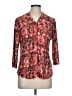 Assorted Brands Floral Red Orange 3/4 Sleeve Blouse Size L - photo 1