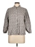 Gap 100% Cotton Paisley Gray 3/4 Sleeve Button-Down Shirt Size L - photo 1