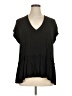 Xhilaration Black Short Sleeve Blouse Size XL - photo 1