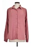 Timing 100% Polyester Solid Pink Long Sleeve Blouse Size L - photo 1