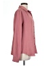 Timing 100% Polyester Solid Pink Long Sleeve Blouse Size L - photo 4