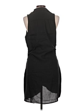 choosy shirt dress Choosy St. Crosby Dress Plunging Neckline Tie Waist Women's Dress in Black