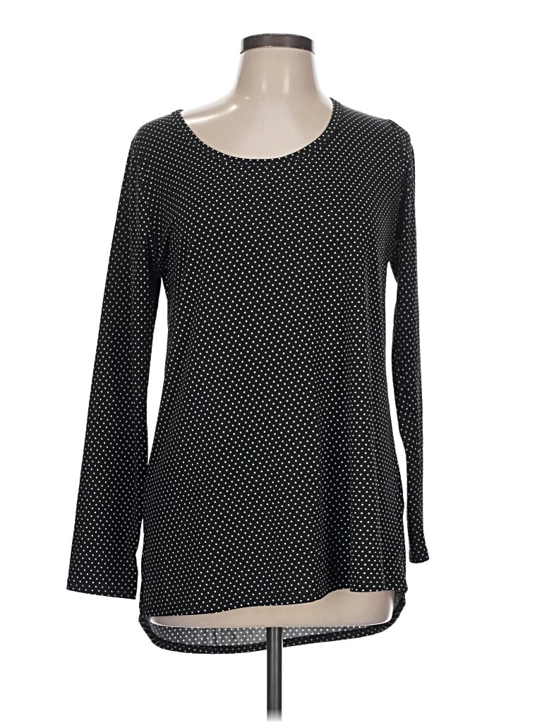 Pre-owned Lularoe Long Sleeve Top Black Square Neckline Tops