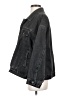 Blank NYC Solid Black Gray Denim Jacket Size S - photo 5