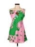Zara 100% Polyester Tropical Green Cocktail Dress Size M - photo 1
