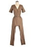 Sienna Sky 100% Cotton Solid Brown Jumpsuit Size XS - photo 1