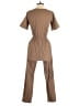 Sienna Sky 100% Cotton Solid Brown Jumpsuit Size XS - photo 2
