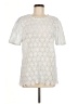 Unbranded 100% Polyester White Short Sleeve Top Size M - photo 1