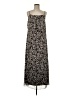 Calvin Klein 100% Polyester Paisley Gray Brown Casual Dress Size 6 - photo 1