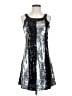 Rhapsody 100% Polyester Metallic Silver Cocktail Dress Size M - photo 1