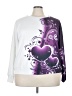 Unbranded 100% Polyester Hearts Purple Sweatshirt Size 5X - photo 1