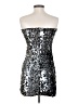 As U Wish Metallic Silver Cocktail Dress Size XS - photo 2