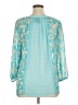 New Directions 100% Polyester Teal Long Sleeve Blouse Size XL - photo 2
