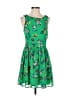 JACK 100% Polyester Tropical Green Casual Dress Size 6 - photo 1