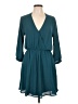 Brigitte Bailey 100% Polyester Solid Teal Casual Dress Size L - photo 1