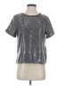 Sanctuary 100% Polyester Metallic Silver Short Sleeve Top Size S - photo 1