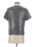 Sanctuary 100% Polyester Metallic Silver Short Sleeve Top Size S - photo 2