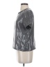 Sanctuary 100% Polyester Metallic Silver Short Sleeve Top Size S - photo 5