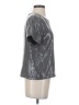 Sanctuary 100% Polyester Metallic Silver Short Sleeve Top Size S - photo 4