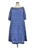 Evans Checkered-gingham Blue Casual Dress Size 18 - photo 1