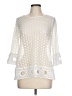 Alfani 100% Polyester White 3/4 Sleeve Top Size L (petite) - photo 1