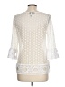 Alfani 100% Polyester White 3/4 Sleeve Top Size L (petite) - photo 2