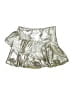 Zara 100% Polyester Metallic Silver Gold Faux Leather Skirt Size L - photo 1