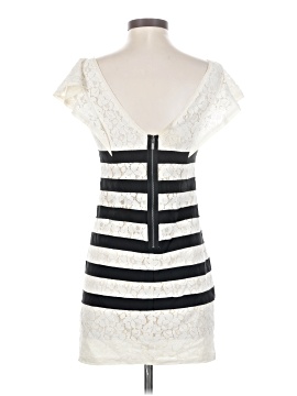 chinese dress ladies BCBGMAXAZRIA Sleeveless Mini Dress Jaqueline Black Satin-Striped Lace   Celebrity Owned