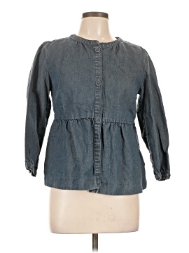 Garnet Hill 3/4 Sleeve Button Down Shirt