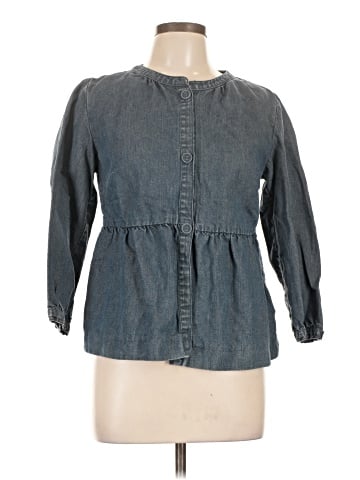 Garnet Hill 3/4 Sleeve Button-Down Shirt (view 1)