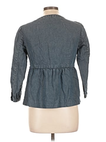 Garnet Hill 3/4 Sleeve Button-Down Shirt (view 2)