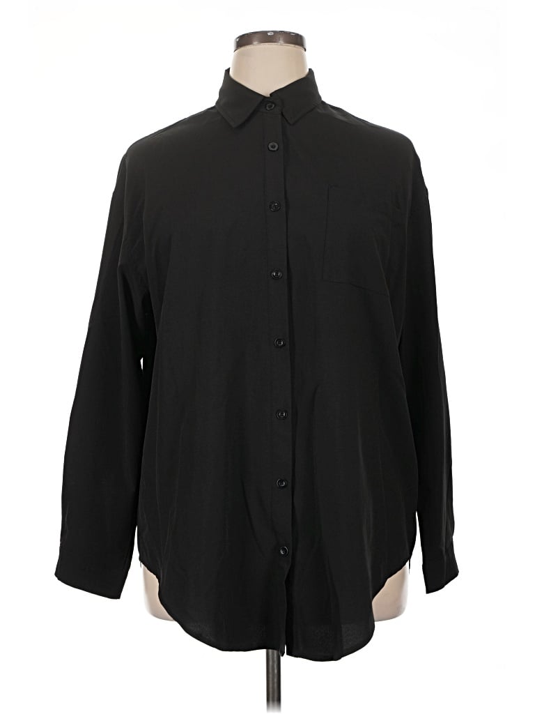Pre-owned Hotouch Long Sleeve Button Down Shirt In Black