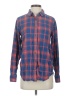 Roots 100% Cotton Plaid Blue Long Sleeve Button-Down Shirt Size S - photo 1