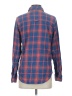 Roots 100% Cotton Plaid Blue Long Sleeve Button-Down Shirt Size S - photo 2
