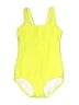 Lands' End 100% Polyester Polka Dots Yellow One Piece Swimsuit Size 6L - photo 1