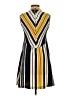 Zara Basic 100% Polyester Stripes Yellow Casual Dress Size XS - photo 2